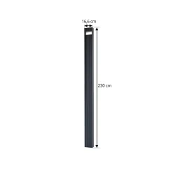 Lucande LED-utelampe Tavion, 230 cm, antrasitt, IP65 Best