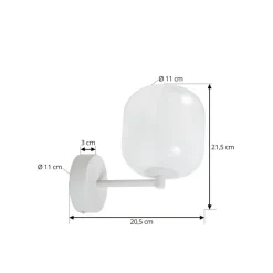 Lucande LED-vegglampe Avelina, hvit| Vegglamper