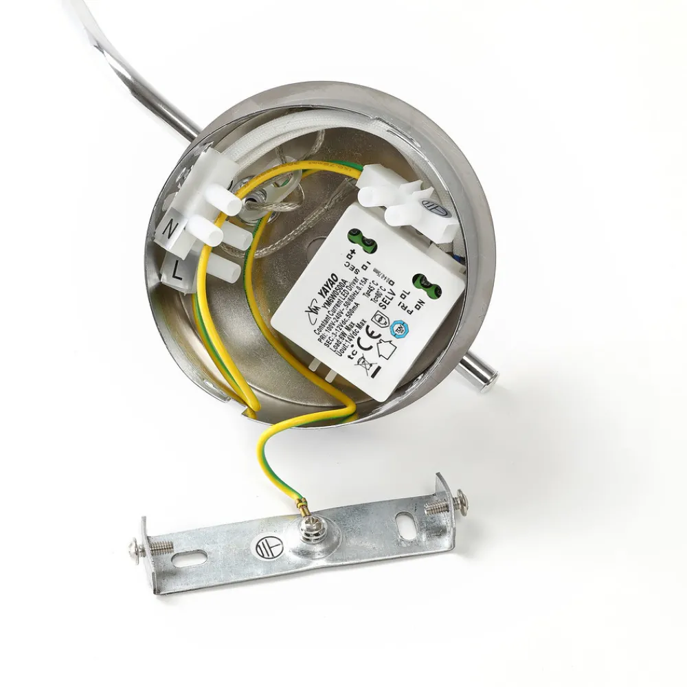 Lucande LED-vegglampe Hayley, kromfarget, glass, høyde 34 cm Hot