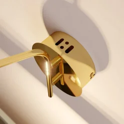 Lucande LED-vegglampe Hayley, gullfarget, glass, 34 cm høy Outlet