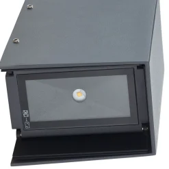 Lucande LED-vegglampe Kimian, høyde 17 cm, antrasitt, IP54 Clearance