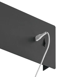 Lucande LED-vegglampe Kimo, 32 cm, svart, aluminium, USB| Led-Innendørs|Vegglamper