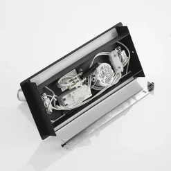 Lucande LED-vegglampe Kimo, 32 cm, svart, aluminium, USB| Led-Innendørs|Vegglamper