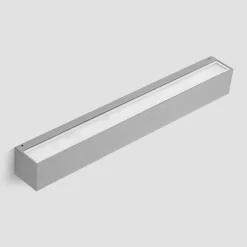 Lucande LED-vegglampe Lengo, 50 cm, sølv, 2 lyskilder, IP65| Kommersiell Utebelysning