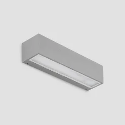 Lucande LED-vegglampe Lengo, 25 cm, sølv, 1 lyskilde, IP65| Led-Utendørs