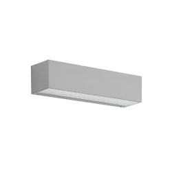 Lucande LED-vegglampe Lengo, 25 cm, sølv, 1 lyskilde, IP65| Led-Utendørs