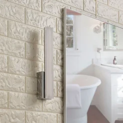 Lucande LED-vegglampe til bad Julie, 32 cm høy, krom, IP44| Led-Innendørs|Vegglamper