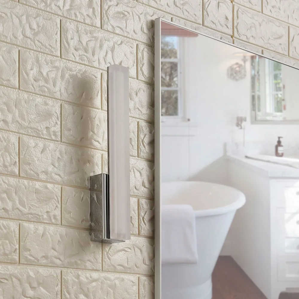 Lucande LED-vegglampe til bad Julie, 32 cm høy, krom, IP44| Led-Innendørs|Vegglamper