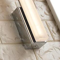 Lucande LED-vegglampe til bad Julie, 32 cm høy, krom, IP44| Led-Innendørs|Vegglamper