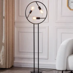 Lucande Linnard gulvlampe av jern, 3 lyskilder| Gulvlamper