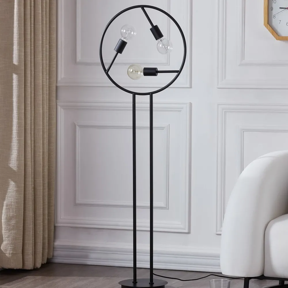 Lucande Linnard gulvlampe av jern, 3 lyskilder| Gulvlamper