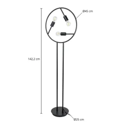 Lucande Linnard gulvlampe av jern, 3 lyskilder| Gulvlamper