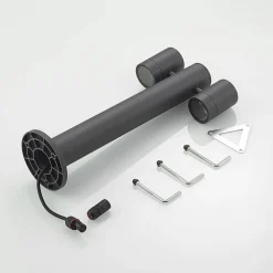 Lucande Maloney sokkellampe, 50 cm, antrasitt, IP54| Sokkellamper