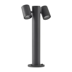 Lucande Maloney sokkellampe, 50 cm, antrasitt, IP54| Sokkellamper