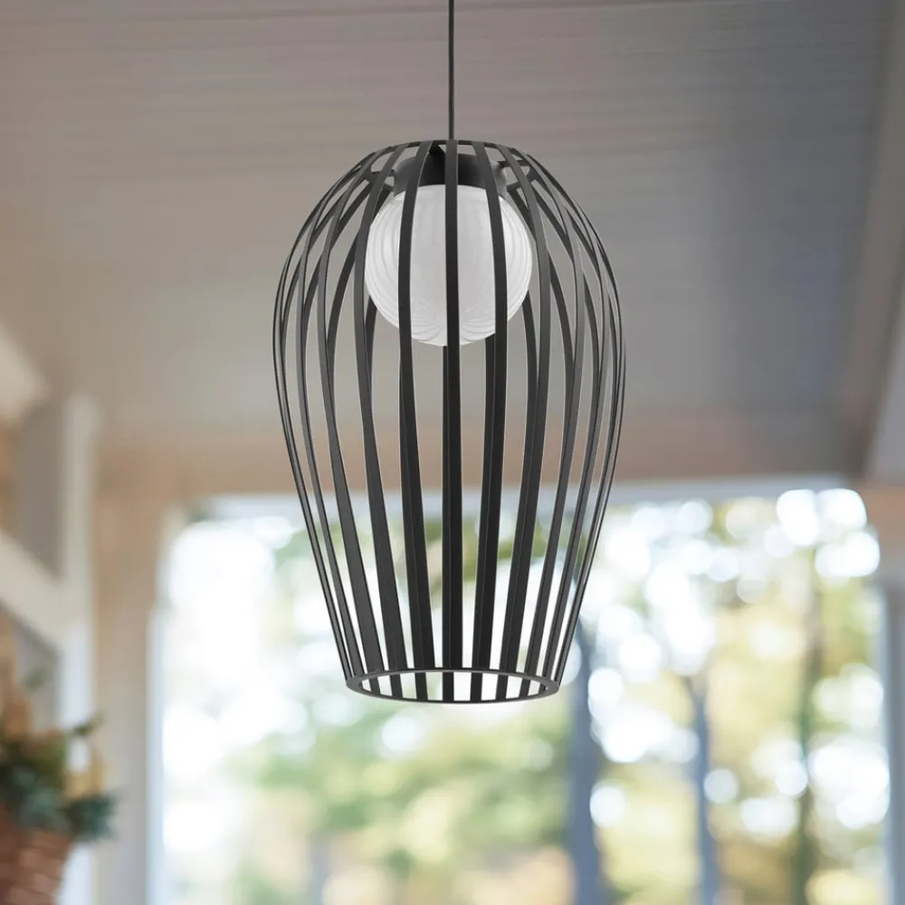 Lucande Marrin utendørs pendellampe, svart, metall, Ø 31 cm| Pendellamper Utendørs|Terrassebelysning