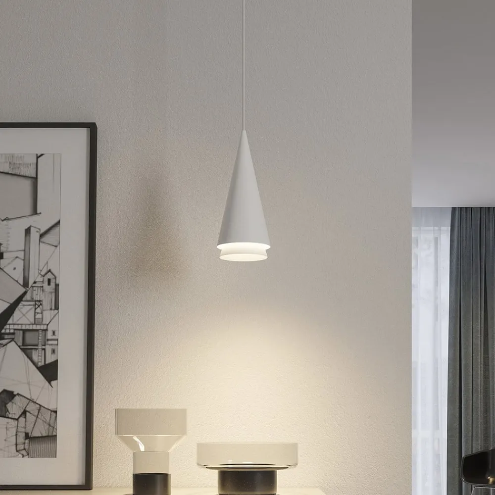 Lucande Naoh hengelampe, 1 lyskilde, hvit| Pendellamper
