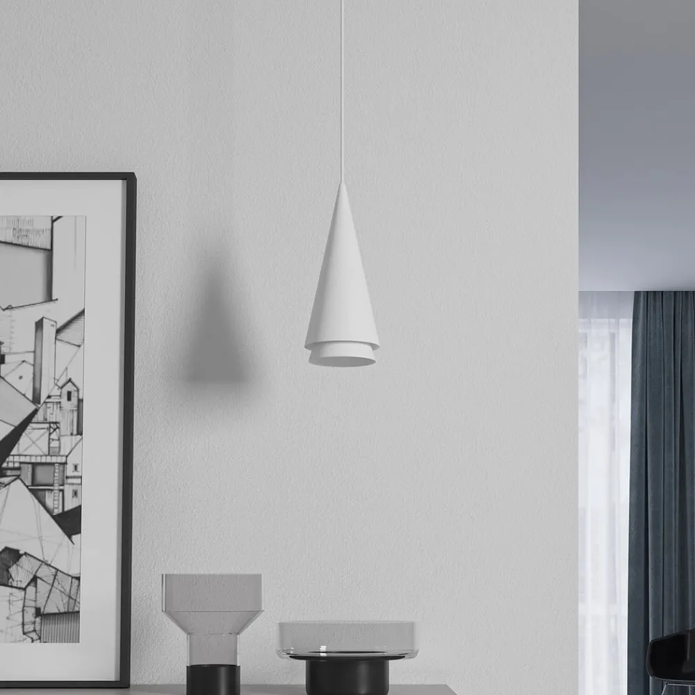 Lucande Naoh hengelampe, 1 lyskilde, hvit| Pendellamper