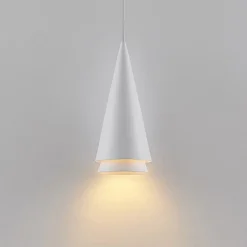 Lucande Naoh hengelampe, 1 lyskilde, hvit| Pendellamper