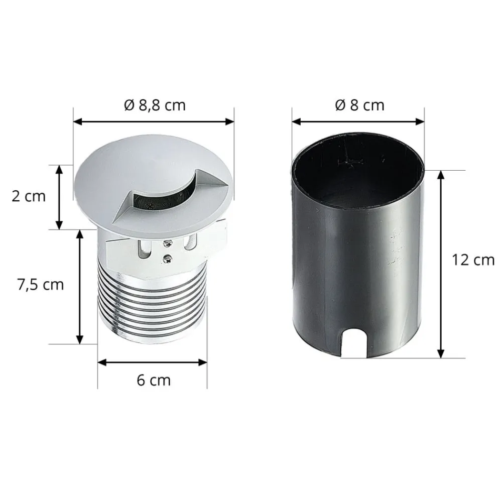 Lucande nedfelt lampe Milara, 1 lysutgang, GU10| Terrassebelysning|Nedfelt Utebelysning