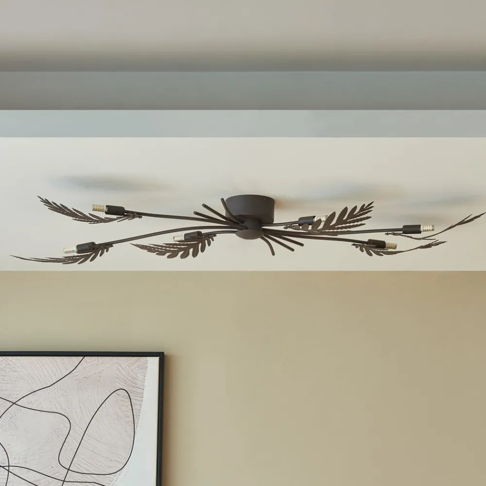 Lucande Nelian taklampe med plantedekor, G9| Vegglamper