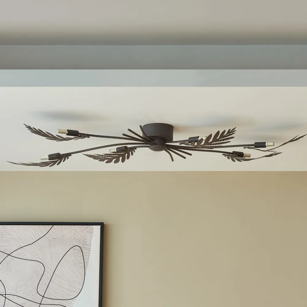 Lucande Nelian taklampe med plantedekor, G9| Vegglamper