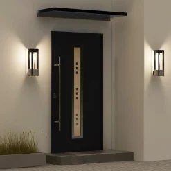 Lucande Overa utendørs vegglampe, E27| Terrassebelysning|Vegglamper Utendørs