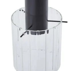 Lucande pendellampe Eirian, 90 cm, 3-lys, svart, glass Online