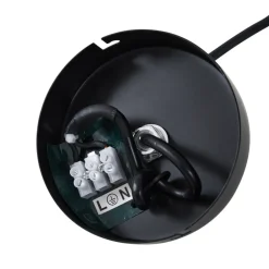 Lucande pendellampe Isandro, svart/opal, 7 lys| Pendellamper