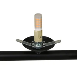 Lucande pendellampe Isandro, svart/opal, 7 lys| Pendellamper