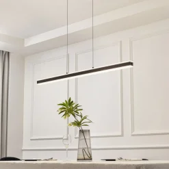 Lucande Pendolo LED-hengelampe, svart, aluminium, 120 cm| Led-Innendørs|Pendellamper