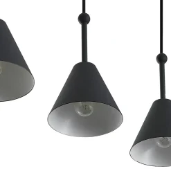 Lucande Phina hengelampe i svart, 4 lyskilder| Pendellamper