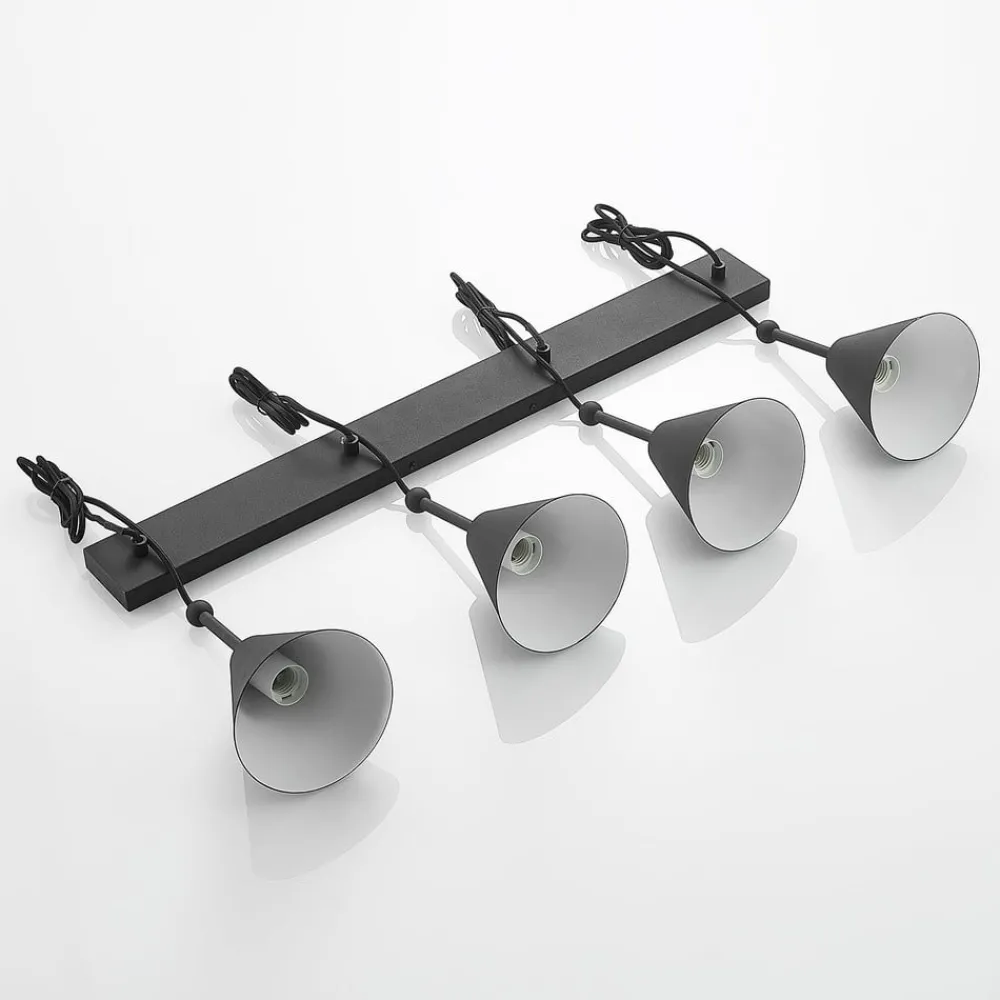 Lucande Phina hengelampe i svart, 4 lyskilder| Pendellamper