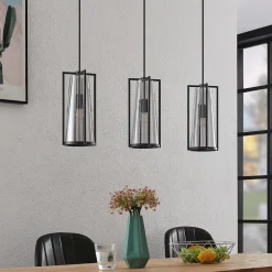 Lucande Rufina pendellampe, 3 lyskilder, langstrakt| Pendellamper