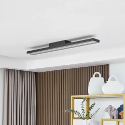 Lucande Smart LED taklampe Leicy svart 10 cm RGB CCT