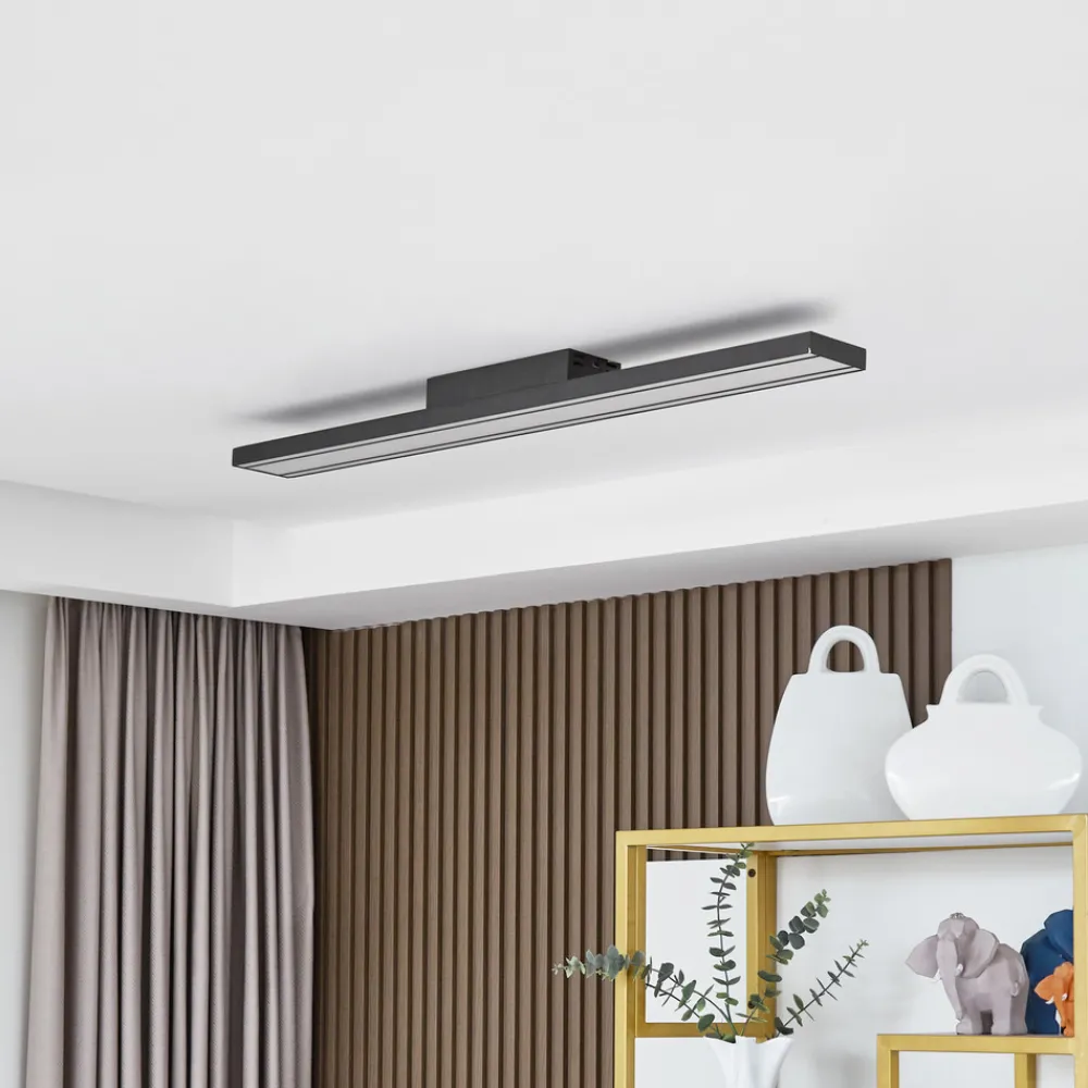 Lucande Smart LED taklampe Leicy svart 10 cm RGB CCT