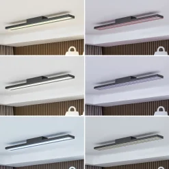 Lucande Smart LED taklampe Leicy svart 10 cm RGB CCT