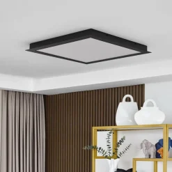 Lucande Smart LED taklampe Leicy svart 65 cm RGB CCT| Butikkbelysning|Design- Og Hotellbelysning