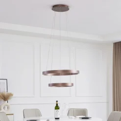 Lucande Smart LED-pendel Yonam, kaffe, 2-lys, Tuya Best