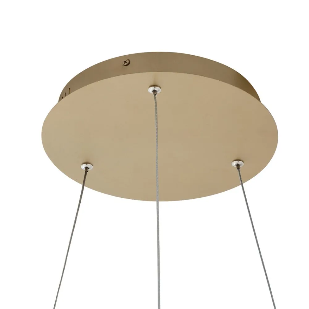 Lucande Smart LED-pendellampe Yonam, gull, 1-lys, Tuya Outlet