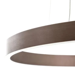 Lucande Smart LED-pendellampe Yonam, kaffe, 1-lys, Tuya Clearance