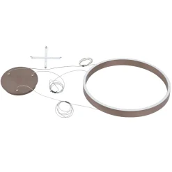 Lucande Smart LED-pendellampe Yonam, kaffe, 1-lys, Tuya Clearance