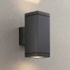 Lucande Stani utendørs vegglampe, E27, 2 lyskilder New
