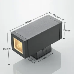 Lucande Stani utendørs vegglampe, E27, 2 lyskilder New