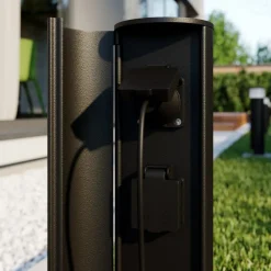 Lucande stikkontaktsøyle Corban, dør, 2 stikkontakter, IP44| Tilbehør|Strømsøyler