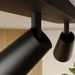 Lucande taklampe Angelina, 3 lyskilder, svart/gull Hot