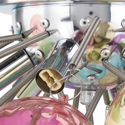 Lucande taklampe Diborah, fargerik, glass, Ø 50 cm, G9 New