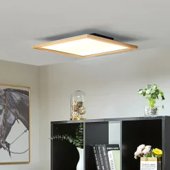 Lucande taklampe Joren, 52 cm, tre, CCT, fjernkontroll| Butikkbelysning|Design- Og Hotellbelysning