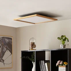 Lucande taklampe Joren, 52 cm, tre, CCT, fjernkontroll| Butikkbelysning|Design- Og Hotellbelysning