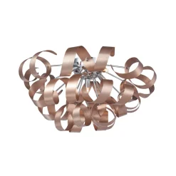 Lucande taklampe Kaelor, Ø 60 cm, kobberfarget, aluminium Discount