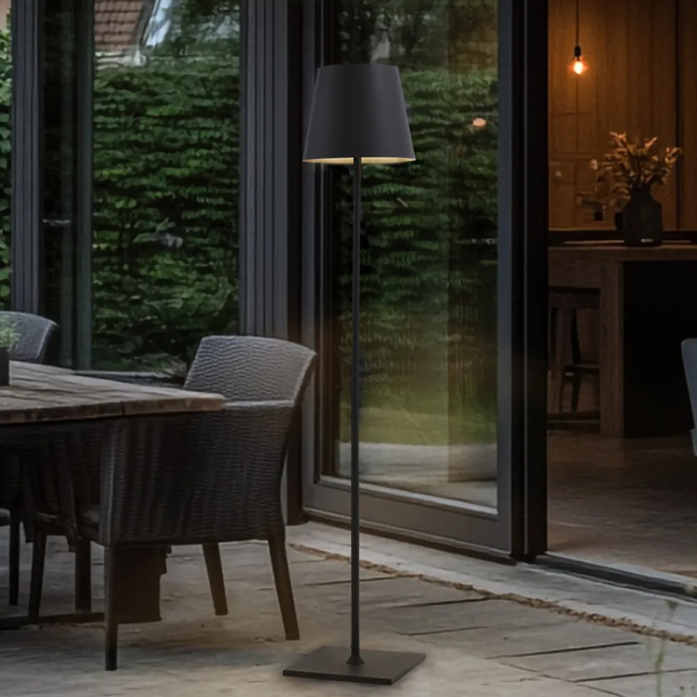 Lucande terrasselampe Andrei, grå, 150 cm høy, IP54, E27 Online